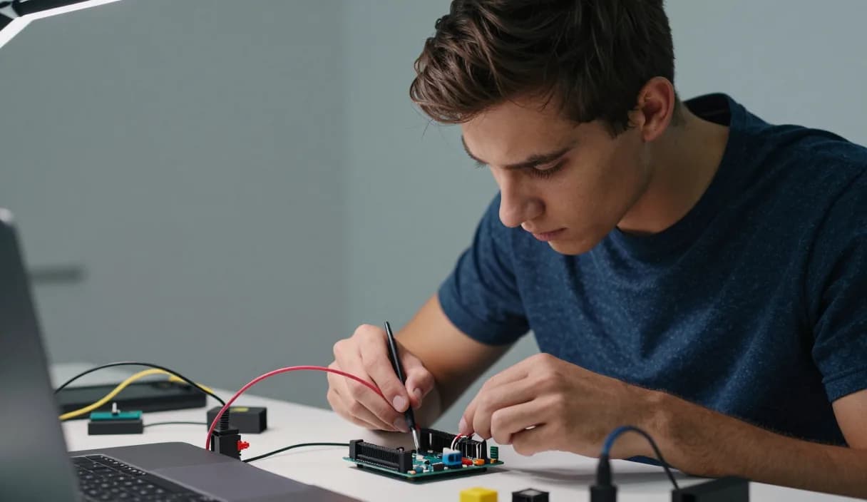 Arduino ელექტრონიკის სტრიმი დაფითა და მავთულებით