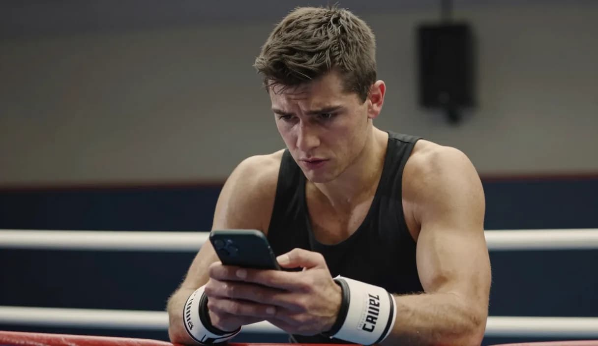 A money transfer for a boxing club owner on a phone