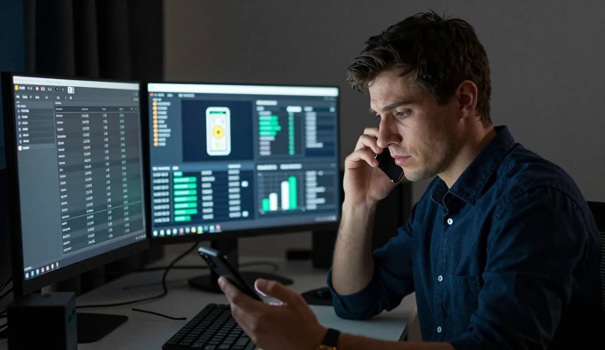 A money transfer for a security specialist on a phone