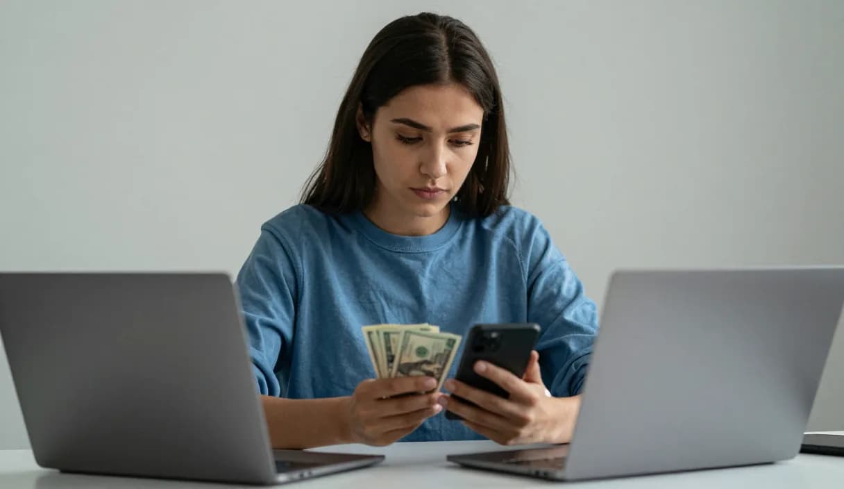 A money transfer for a dropshipper on a phone