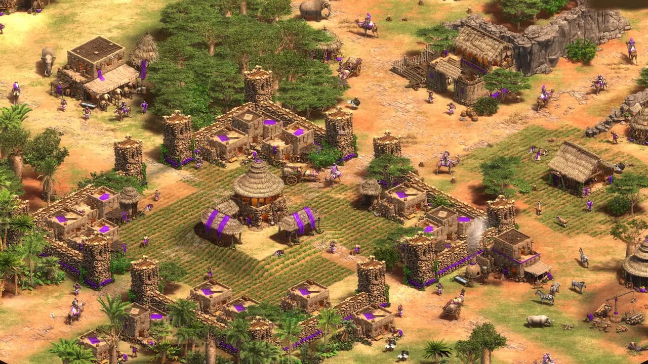 Age of Empires II: Definitive Edition-ის სათამაშო კადრი თამაშის მიმდინარეობისას.