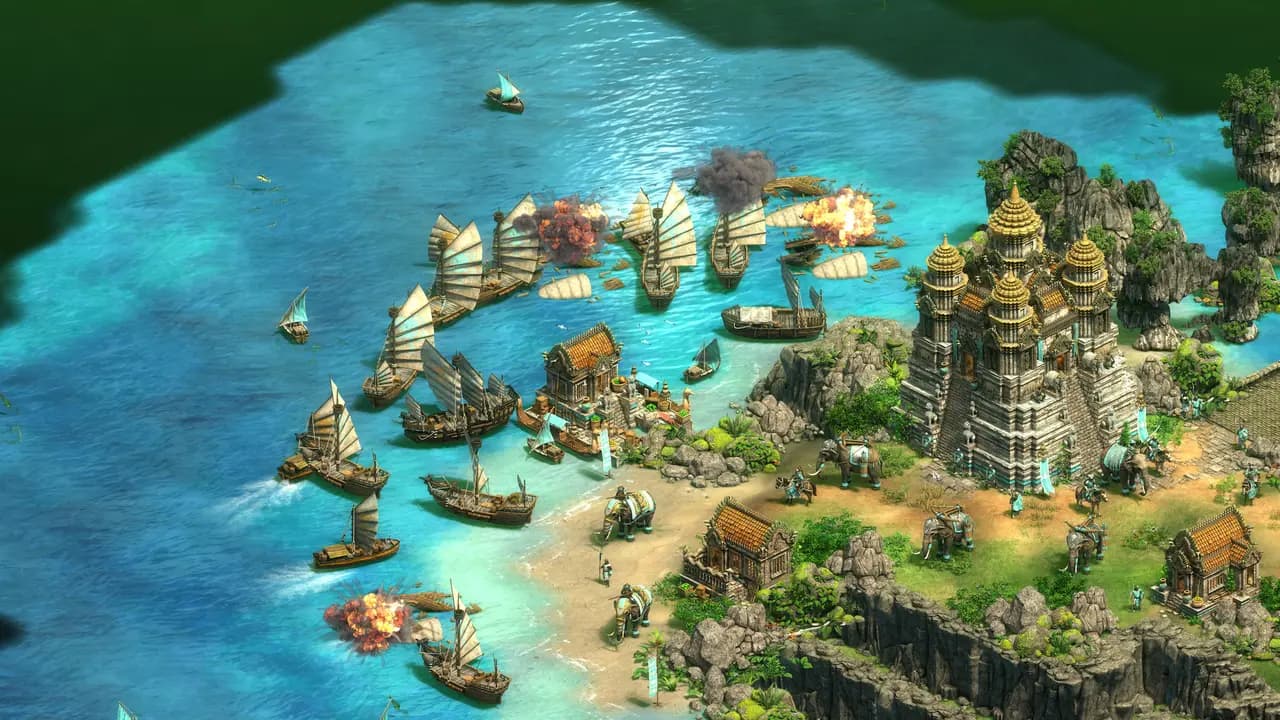 Age of Empires II: Definitive Edition-ის სათამაშო კადრი თამაშის მიმდინარეობისას.