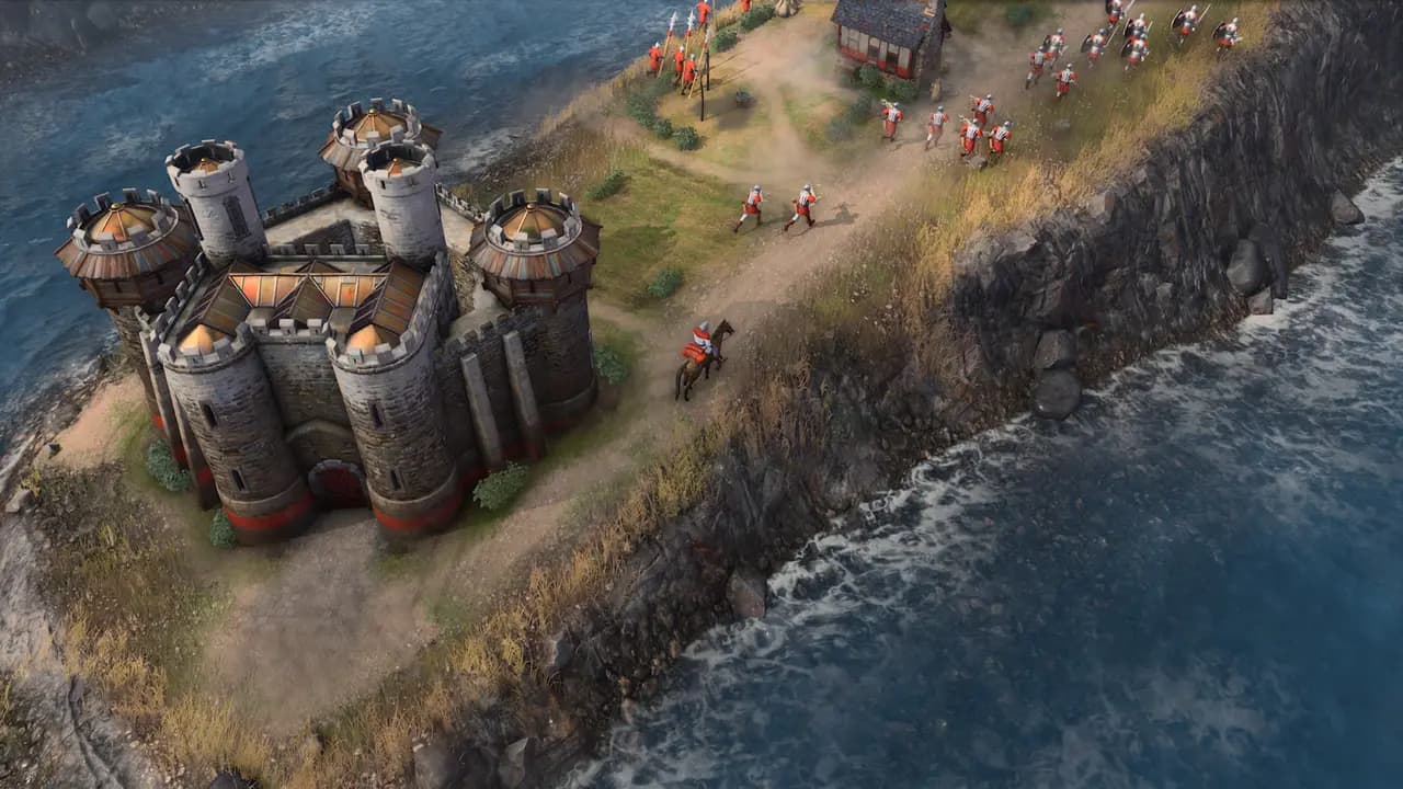 Age of Empires IV: Anniversary Edition-ის სათამაშო კადრი თამაშის მიმდინარეობისას.