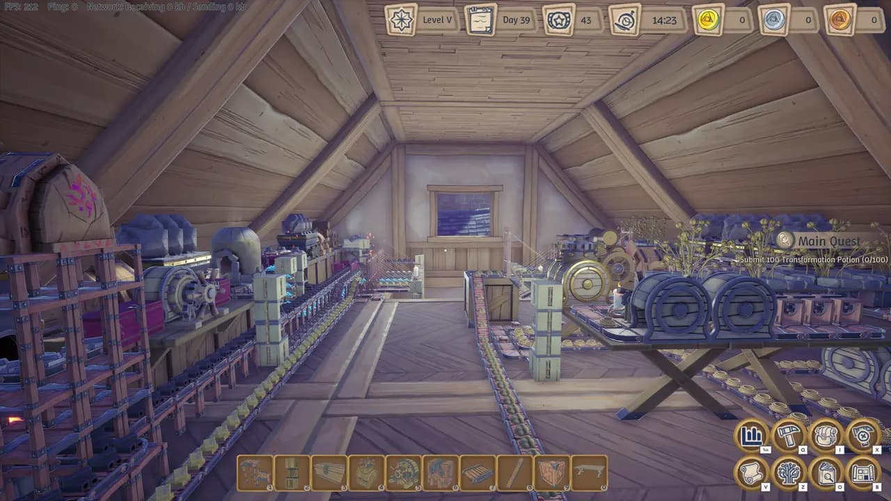 Alchemy Factory-ის სათამაშო კადრი თამაშის მიმდინარეობისას.