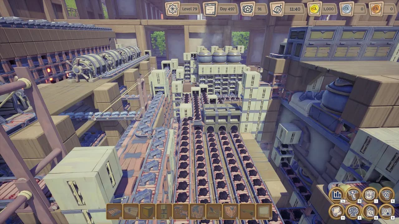 Alchemy Factory-ის სათამაშო კადრი თამაშის მიმდინარეობისას.