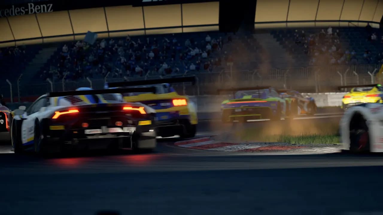 Assetto Corsa Competizione-ის სათამაშო კადრი თამაშის მიმდინარეობისას.
