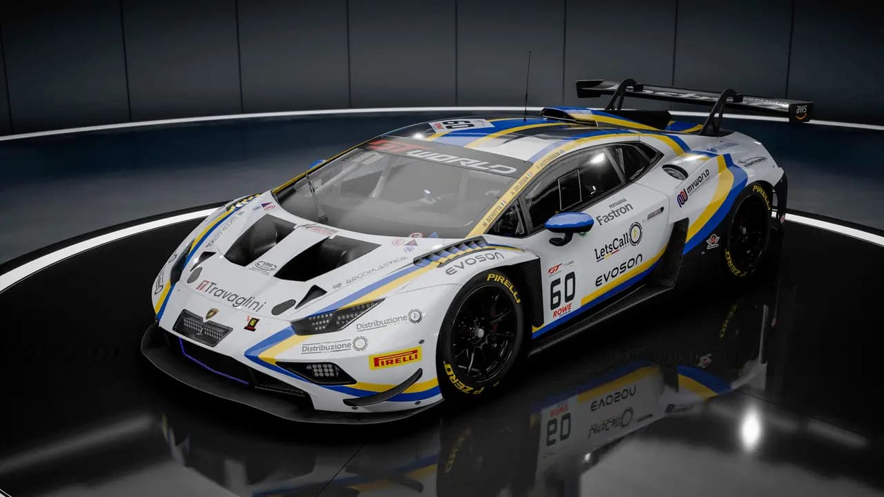 Assetto Corsa Competizione-ის სათამაშო კადრი თამაშის მიმდინარეობისას.