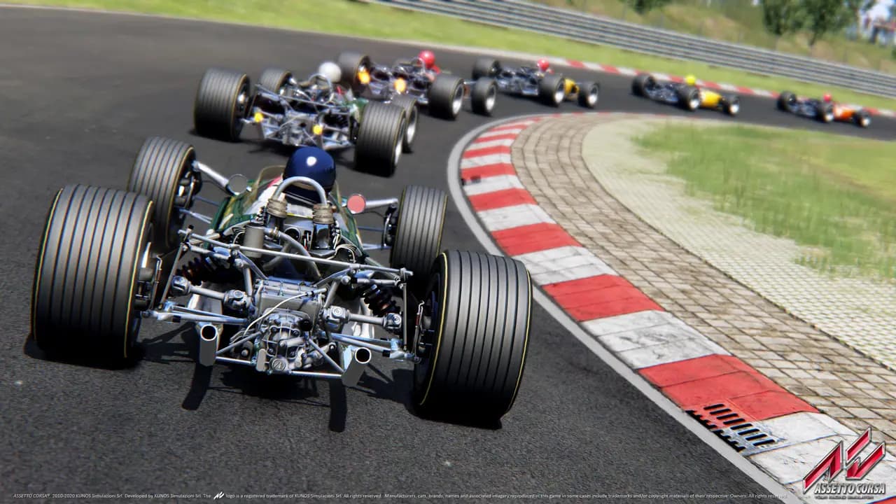 Assetto Corsa-ის სათამაშო კადრი თამაშის მიმდინარეობისას.