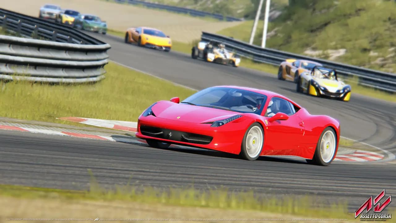 Assetto Corsa-ის სათამაშო კადრი თამაშის მიმდინარეობისას.