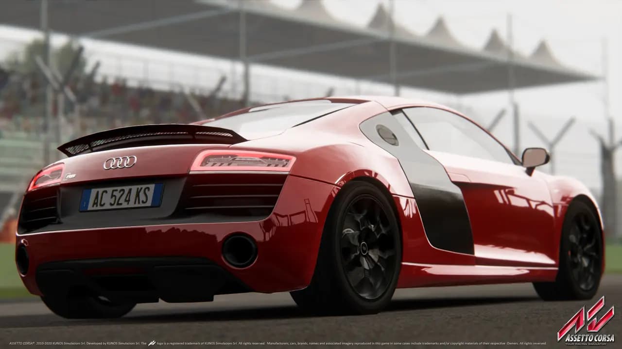 Assetto Corsa-ის სათამაშო კადრი თამაშის მიმდინარეობისას.