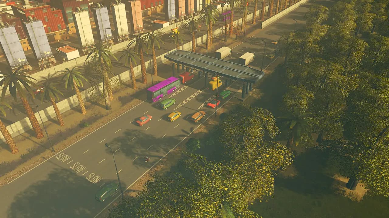 Cities: Skylines-ის სათამაშო კადრი თამაშის მიმდინარეობისას.