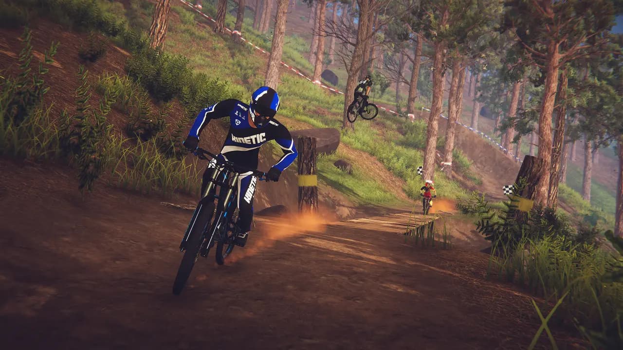 Descenders-ის სათამაშო კადრი თამაშის მიმდინარეობისას.