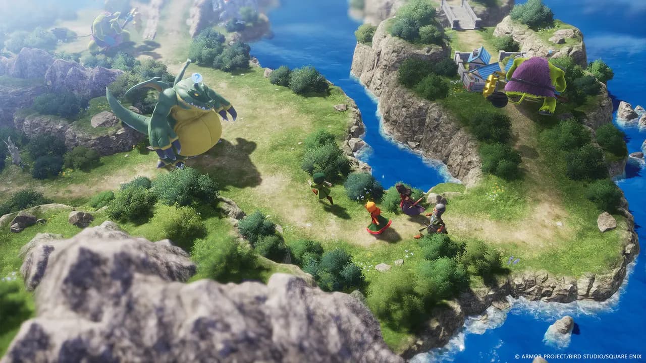 DRAGON QUEST VII Reimagined-ის სათამაშო კადრი თამაშის მიმდინარეობისას.