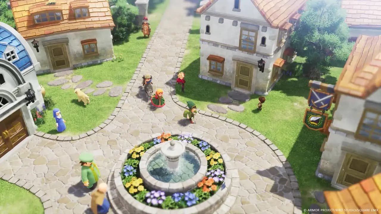 DRAGON QUEST VII Reimagined-ის სათამაშო კადრი თამაშის მიმდინარეობისას.