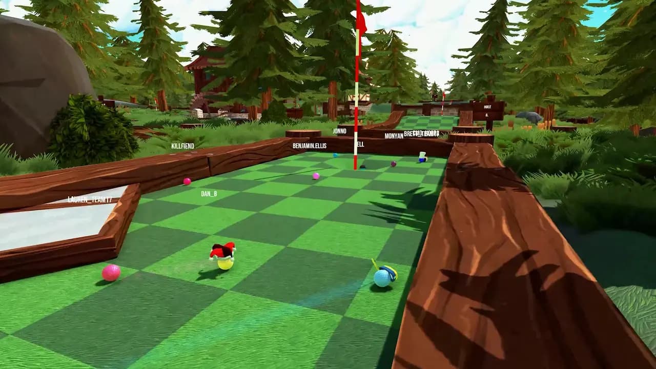 Golf With Your Friends-ის სათამაშო კადრი თამაშის მიმდინარეობისას.