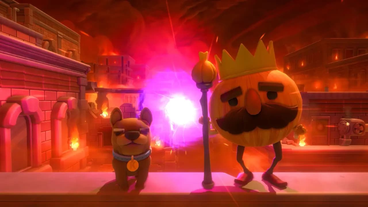 Overcooked! All You Can Eat-ის სათამაშო კადრი თამაშის მიმდინარეობისას.