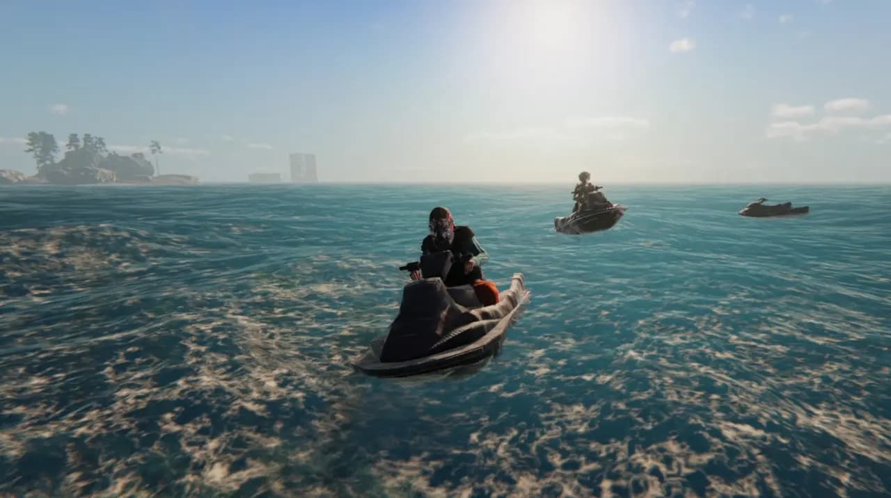 Sunkenland-ის სათამაშო კადრი თამაშის მიმდინარეობისას.