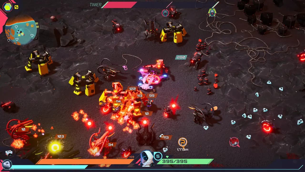 TerraTech Legion-ის სათამაშო კადრი თამაშის მიმდინარეობისას.