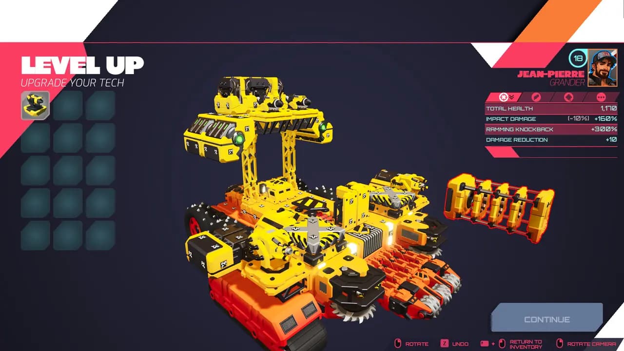 TerraTech Legion-ის სათამაშო კადრი თამაშის მიმდინარეობისას.