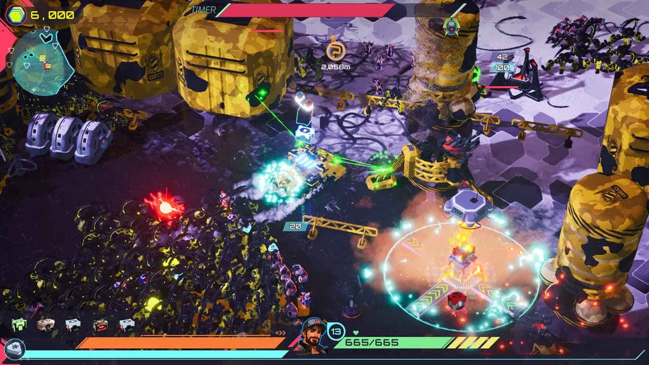 TerraTech Legion-ის სათამაშო კადრი თამაშის მიმდინარეობისას.