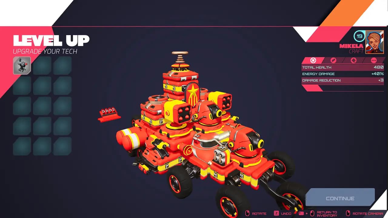 TerraTech Legion-ის სათამაშო კადრი თამაშის მიმდინარეობისას.