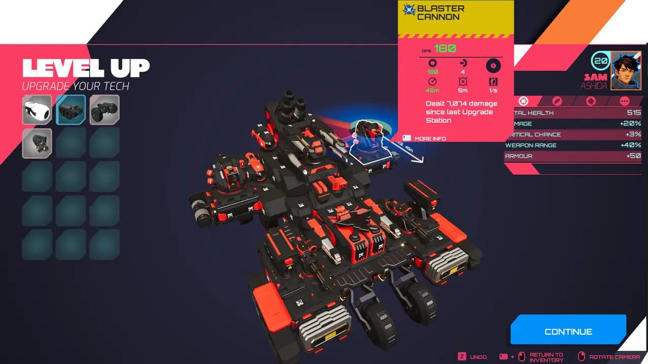 TerraTech Legion-ის სათამაშო კადრი თამაშის მიმდინარეობისას.