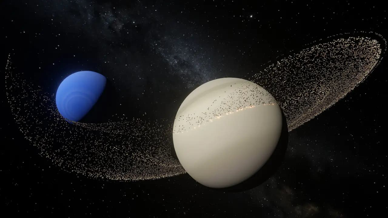 Universe Sandbox-ის სათამაშო კადრი თამაშის მიმდინარეობისას.