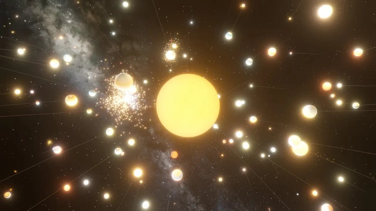 Universe Sandbox-ის სათამაშო კადრი თამაშის მიმდინარეობისას.
