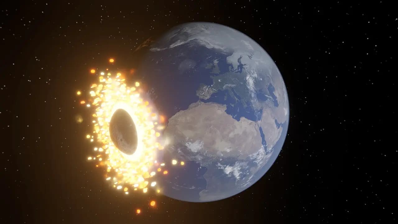 Universe Sandbox-ის სათამაშო კადრი თამაშის მიმდინარეობისას.