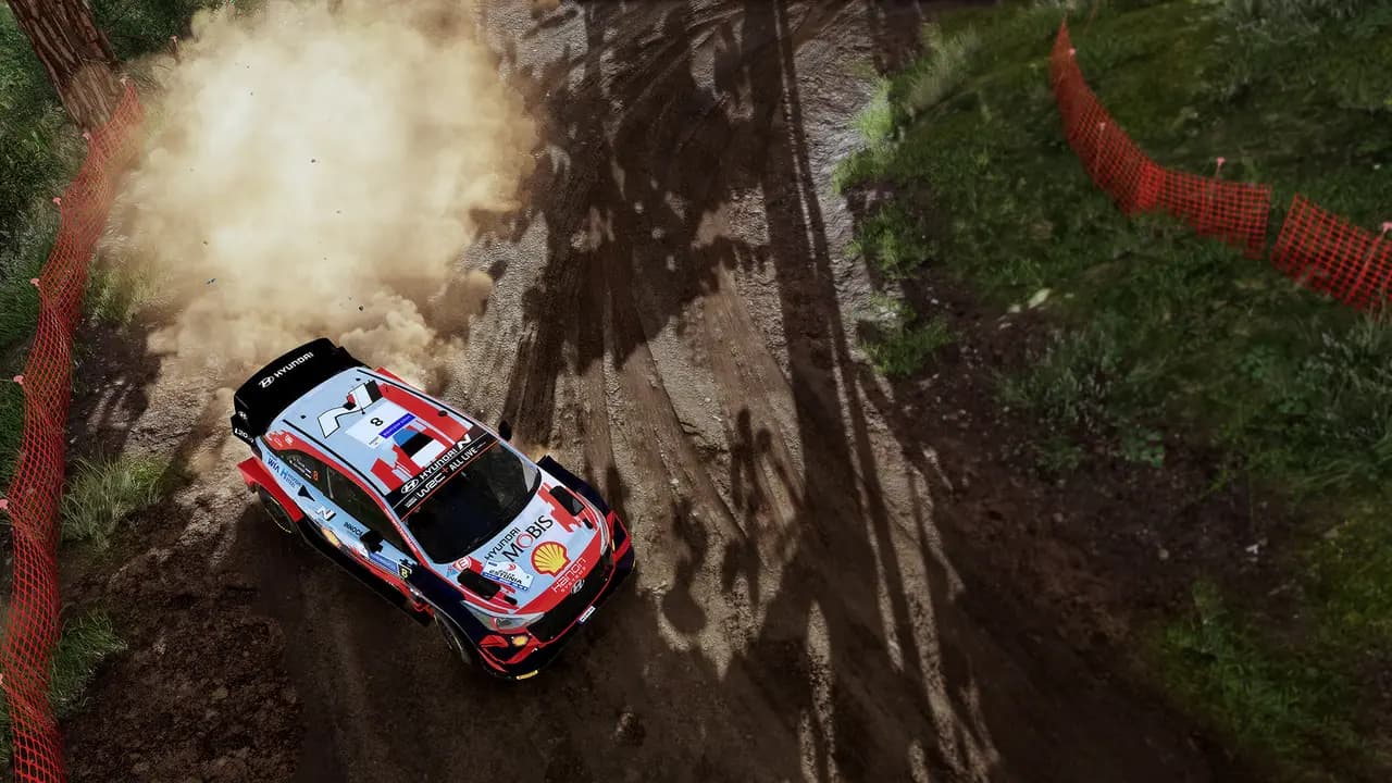 WRC 10 FIA World Rally Championship-ის სათამაშო კადრი თამაშის მიმდინარეობისას.