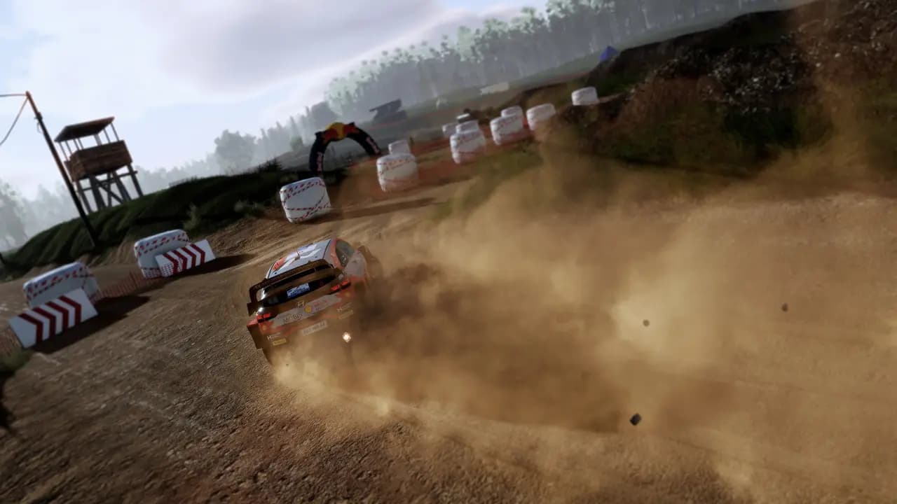 WRC 10 FIA World Rally Championship-ის სათამაშო კადრი თამაშის მიმდინარეობისას.