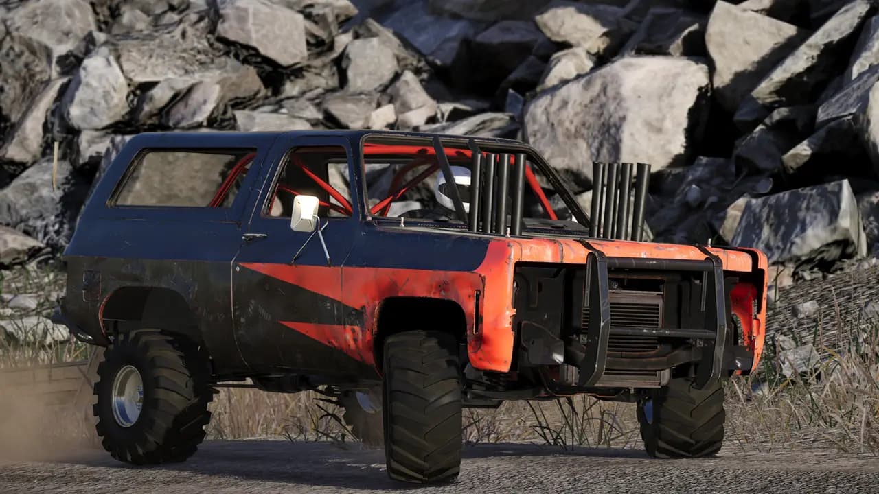 Wreckfest-ის სათამაშო კადრი თამაშის მიმდინარეობისას.