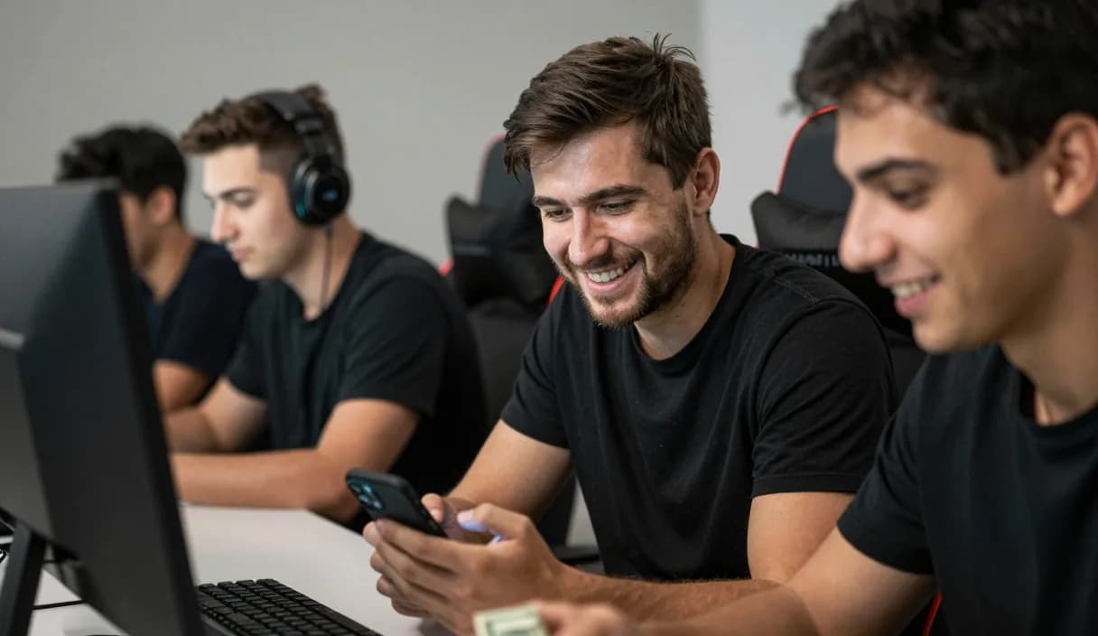A money transfer for a gaming clan leader on a phone