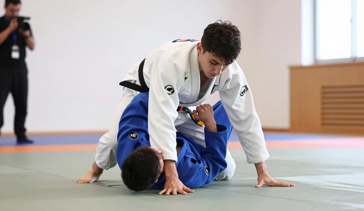 ბრძოლის ხელოვნების სტრიმი დარბაზში ხალიჩაზე