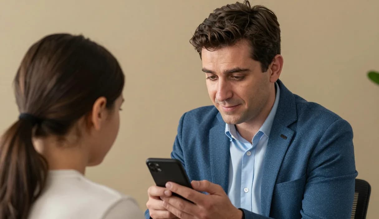 A money transfer for a mentor on a phone