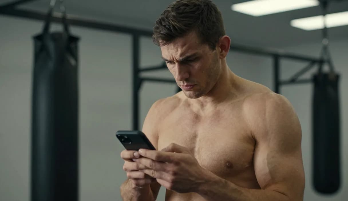 A money transfer for an MMA fighter on a phone