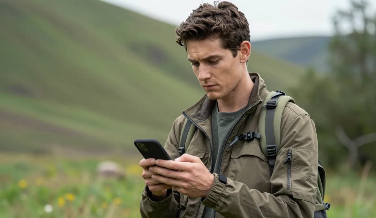 A money transfer for an outdoors creator on a phone