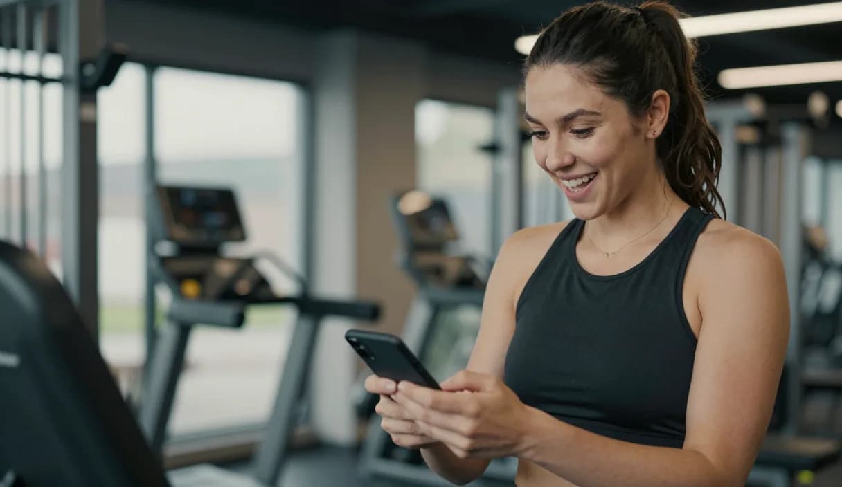 A money transfer for a personal trainer on a phone