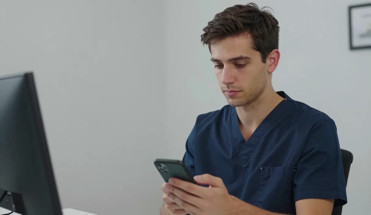 A money transfer for a pet cremation worker on a phone