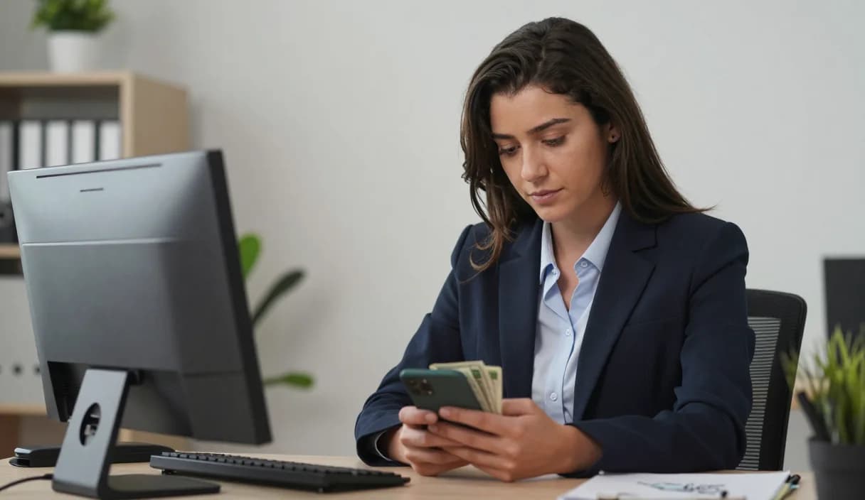 A money transfer for a travel agent on a phone