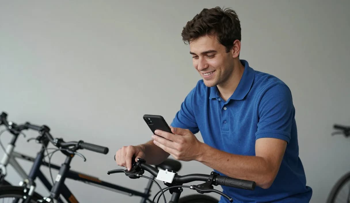 A money transfer for a bike rental owner on a phone