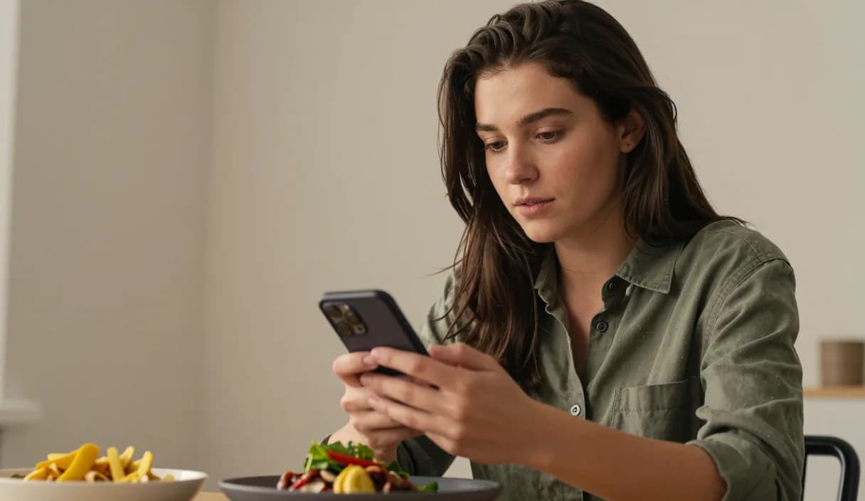 A money transfer for a food blogger on a phone