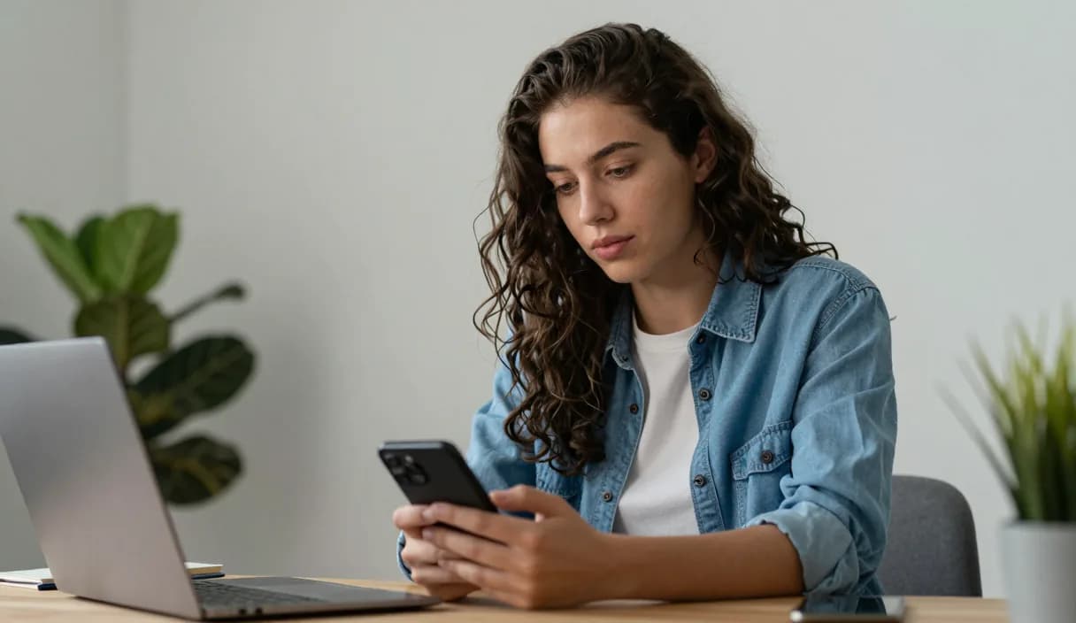 A money transfer for a lifestyle blogger on a phone